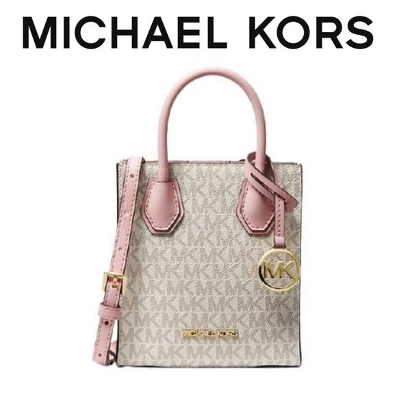 Michael Kors Mercer Extra Small Logo Leather Crossbody Bag - Picture 1 of 3